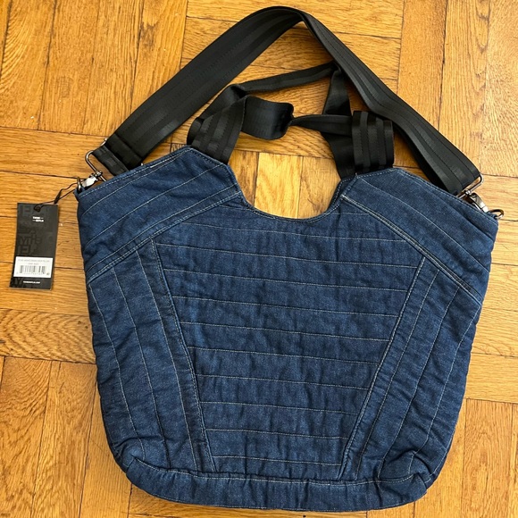 New- Think Royln Puzzle Tote Denim Blue - Picture 10 of 13
